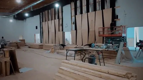Inside the church project: interior walls going up